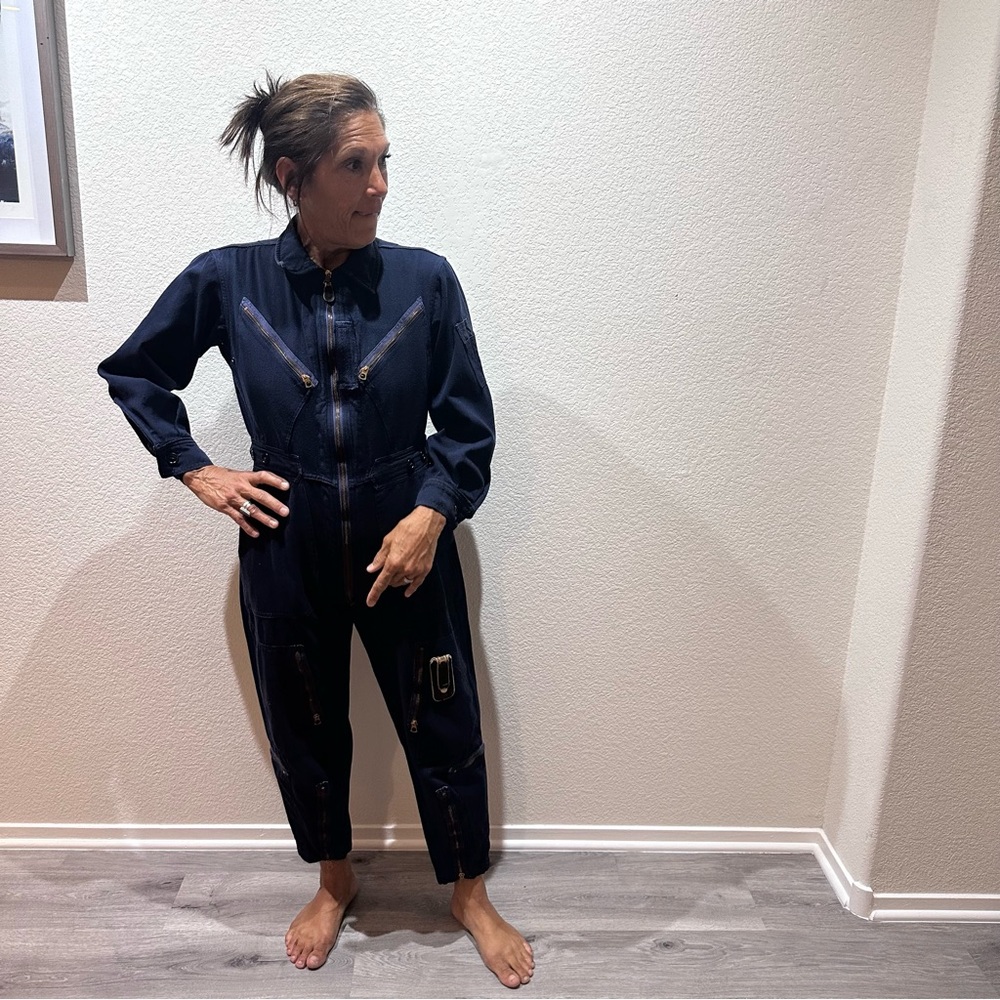 Fosters Vintage Sportswear Navy Utility Cargo Jumpsuit Small (authentic)
